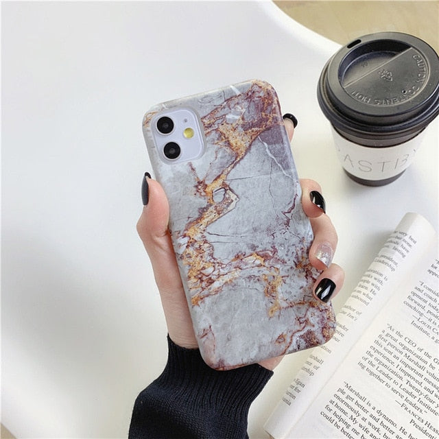Marble patterned iPhone Case